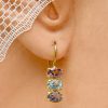Diana Daring Amethyst, Topaz and Iolite Earrings