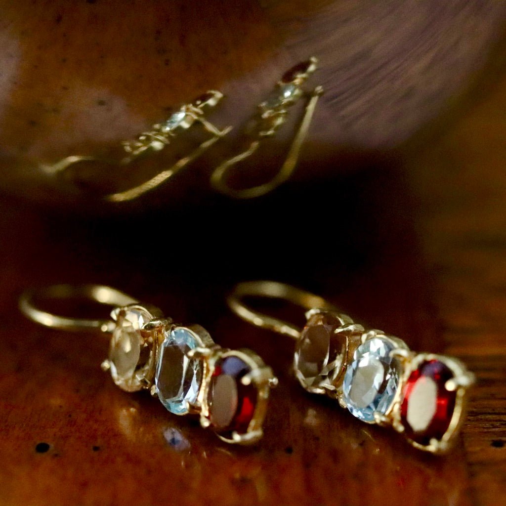 diana-daring-citrine-topaz-and-garnet-earrings-145042 Diana Daring Citrine, Topaz and Garnet Earrings