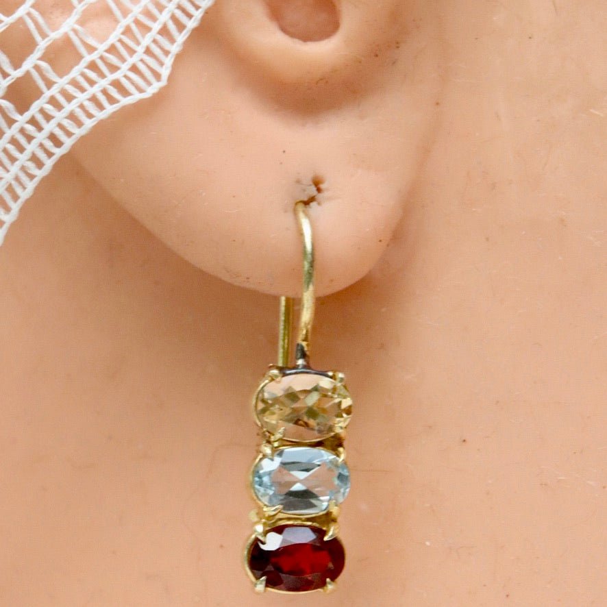 diana-daring-citrine-topaz-and-garnet-earrings-827297 Diana Daring Citrine, Topaz and Garnet Earrings
