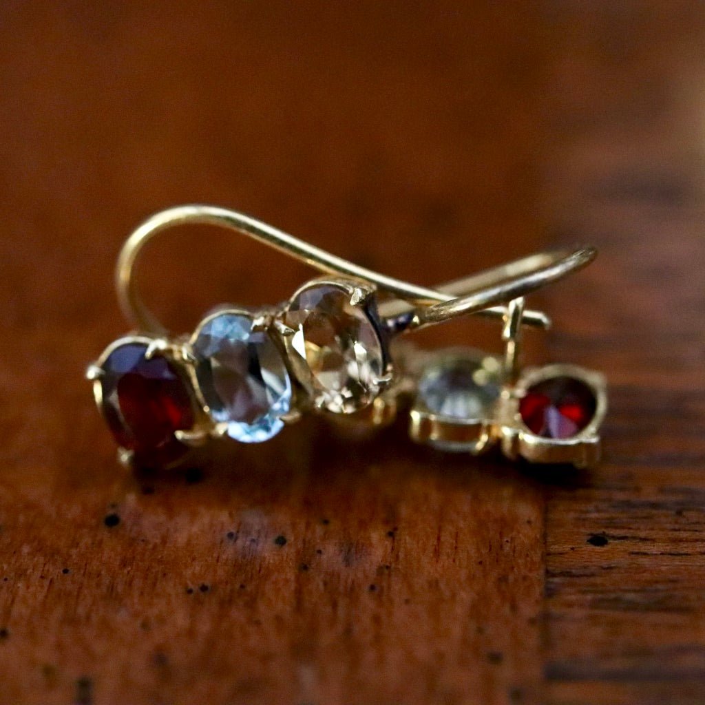diana-daring-citrine-topaz-and-garnet-earrings-835816 Diana Daring Citrine, Topaz and Garnet Earrings