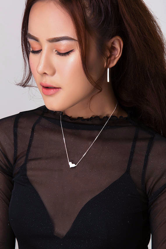 Puffy Heart Necklace - Crystaldiyair | Enrich your world with art