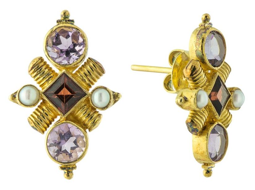jenny-lind-amethyst-garnet-and-pearl-earrings-326714 Jenny Lind Amethyst, Garnet and Pearl Earrings